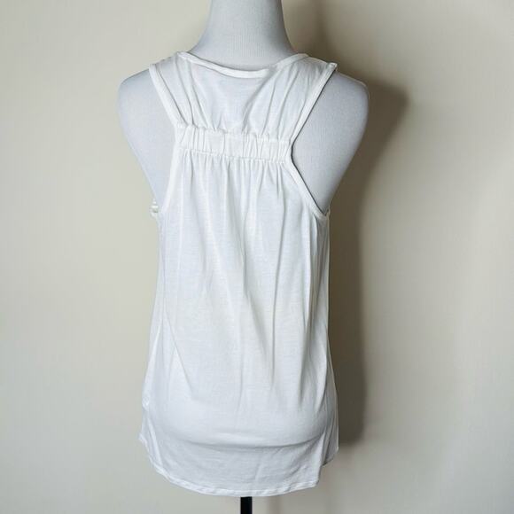 Ted Baker White Gathered Front Tank - Picture 4 of 5